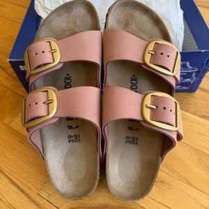 Birkenstock Arizona Big Buckle Slide Sandal - Old rose Size 39